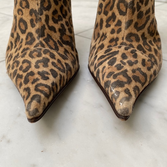 Italian Animal Print Leopard Boots 37/ US 7 - Picture 9 of 13